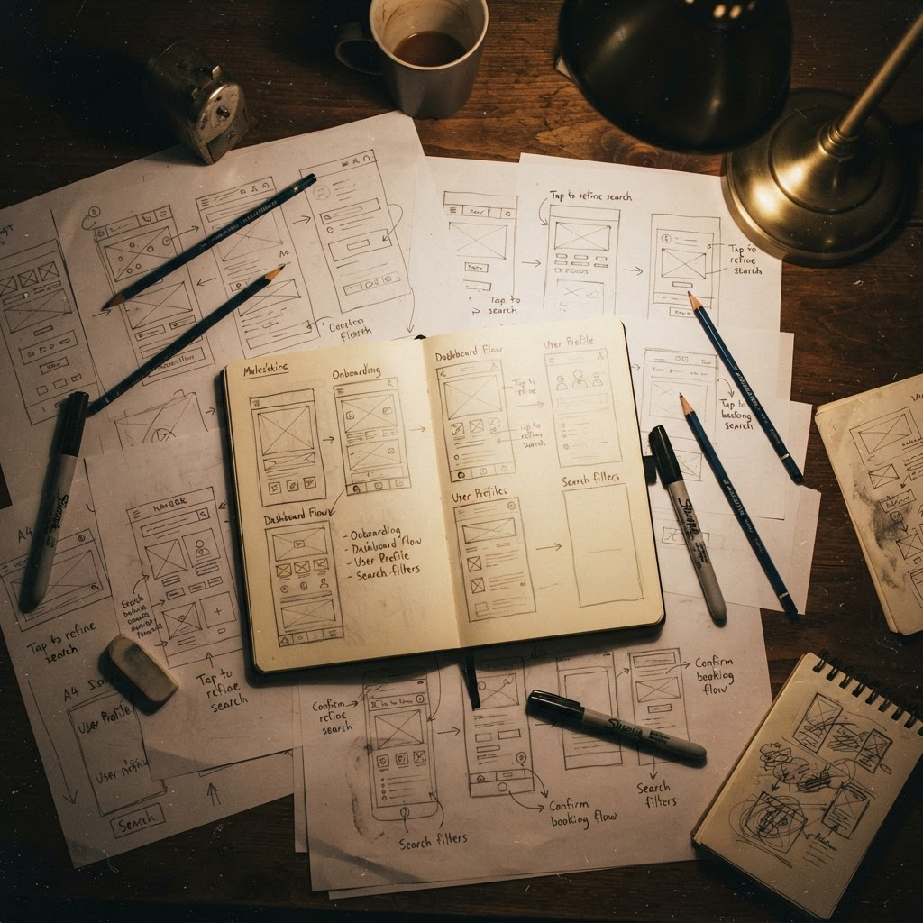 Prototype sketches in progress